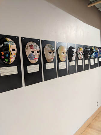 Masks on display at THE MUSEUM