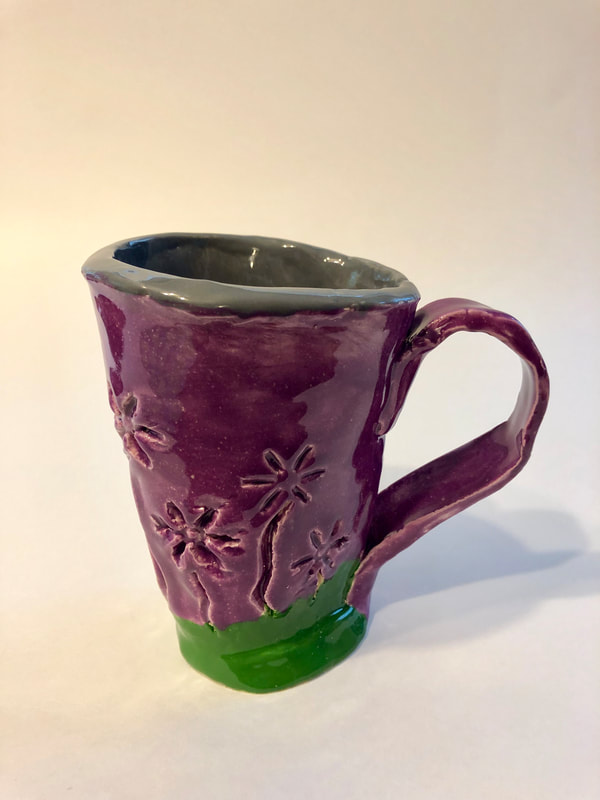 A purple mug.
