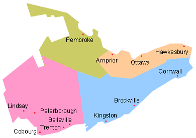 A map of eastern Ontario