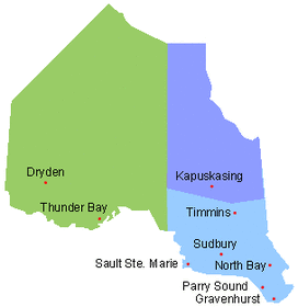A map of northern Ontario