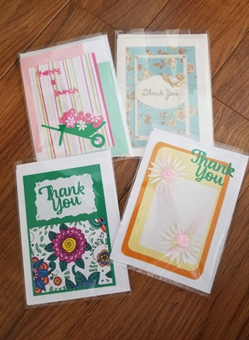 A collection of thank you cards.