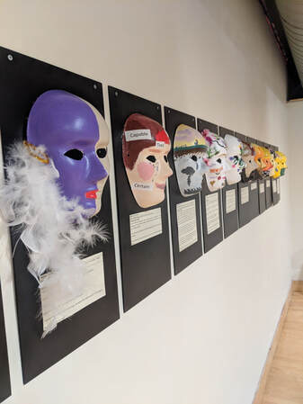 Masks on display at THE MUSEUM