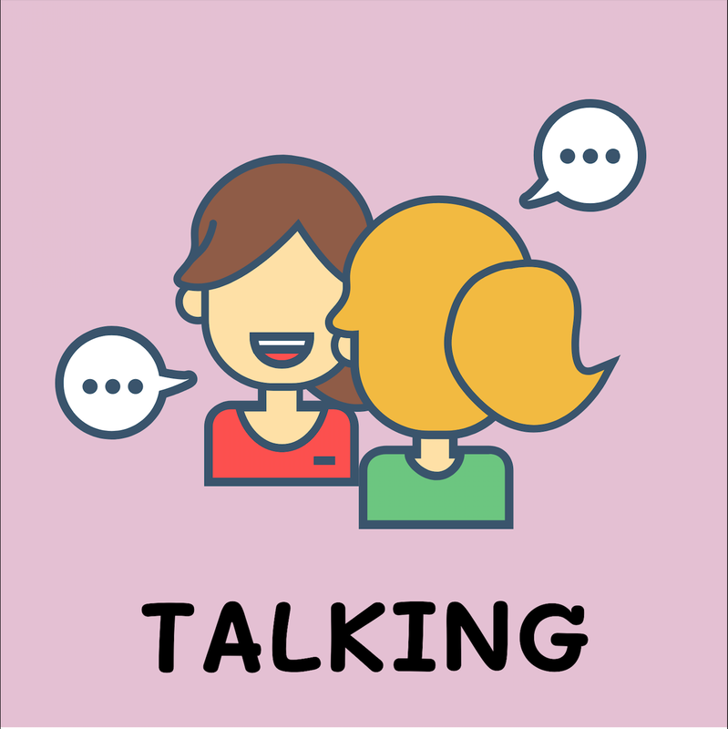 Talking.