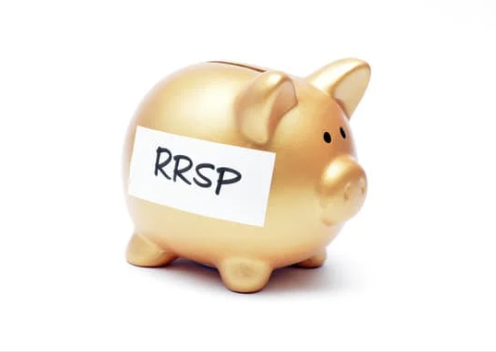A piggy bank with RRSP written on it